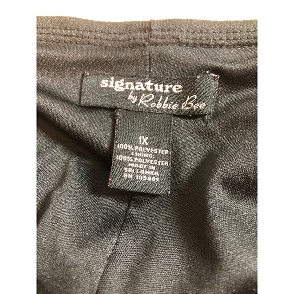 Robbie Bee Dress Women 1X Multicolor Chevron Knit Midi Career Stretch - Picture 11 of 11